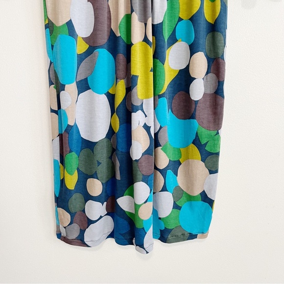 BOGO! Boden Ruched Jersey Dress Abstract Dot Print 10 - Picture 6 of 9
